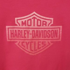 Harley Davidson Hot Pink Ladies Shirt Short Sleeve